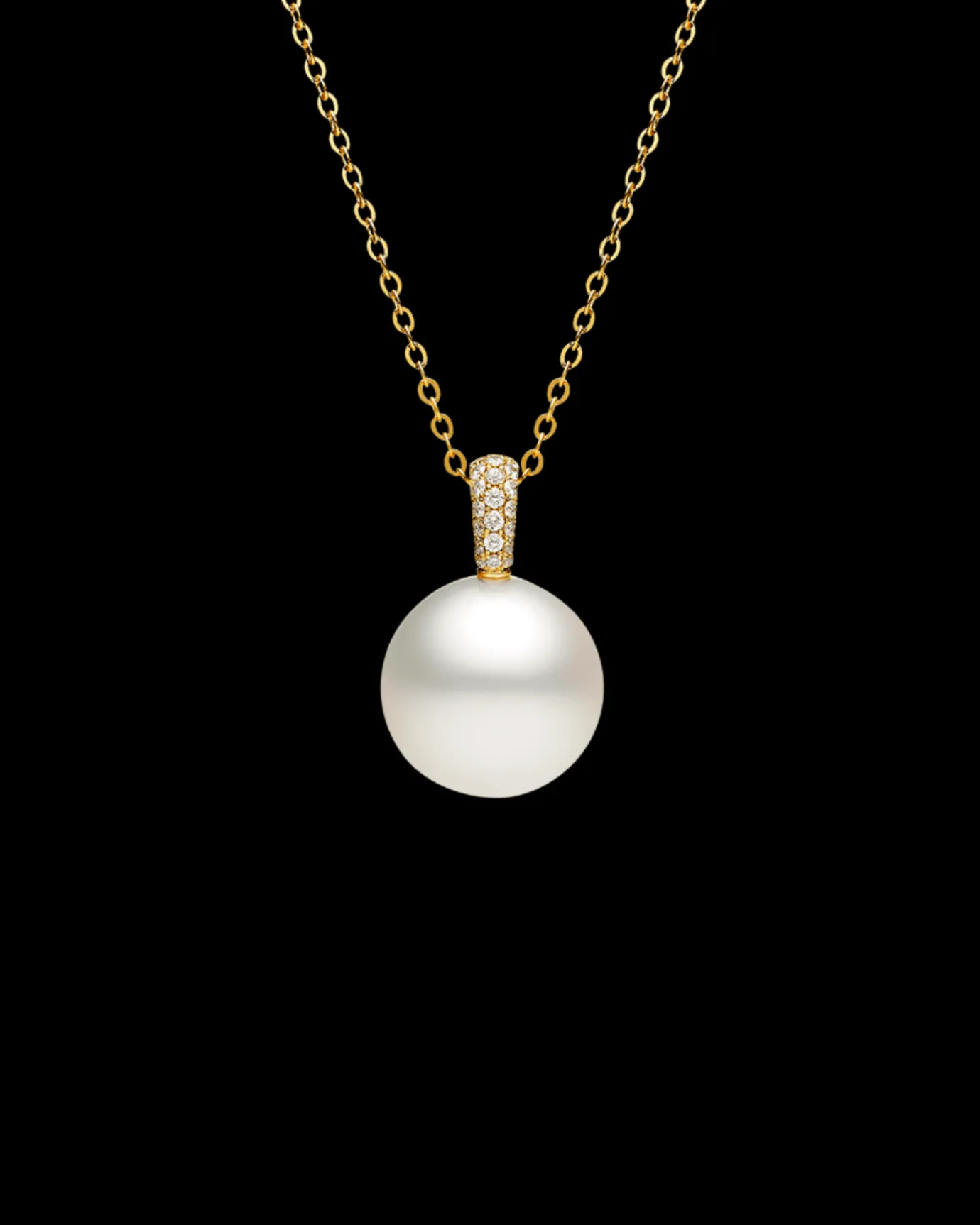 Necklaces & Pendants^Paspaley Audrey Pearl Pendant | 15mm Round Pearl, Diamonds, and Yellow Gold YellowGold