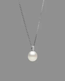 Necklaces & Pendants^Paspaley Audrey Pearl Pendant | 15mm Oval Pearl, Diamonds, and White Gold WhiteGold