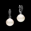 Earrings & Studs^Paspaley Black Diamond Touchstone Pearls My Way Earrings | 14mm Circle Pearls, Black Diamonds and White Gold WhiteGold