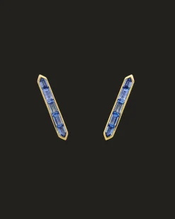 Earrings & Studs^Paspaley Blue Sapphire Bollard Studs | Blue Sapphire and Yellow Gold YellowGold