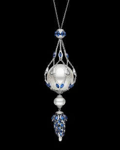Necklaces & Pendants^Paspaley Blue Sapphire Hero Lavalier Pearl Necklace | 15mm Round Pearl, Blue Sapphires, and White Gold WhiteGold
