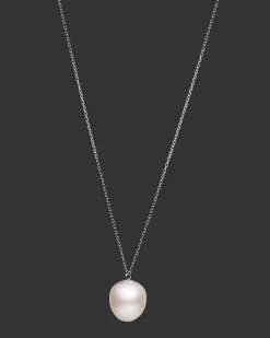 Necklaces & Pendants^Paspaley Blue Sapphire Touchstone Single Pearl Necklace | 13mm Triangle Pearl, Blue Sapphires, and White Gold WhiteGold