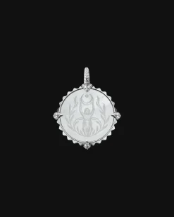 Chains, Charms & Accessories^Paspaley Capricorn Coin Charm | Mother of Pearl, Diamonds, and White Gold WhiteGold