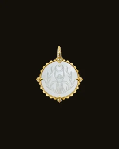 Chains, Charms & Accessories^Paspaley Capricorn Coin Charm | Mother of Pearl, Diamonds, and Yellow Gold YellowGold