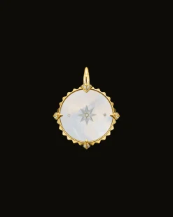 Chains, Charms & Accessories^Paspaley Capricorn Coin Charm | Mother of Pearl, Diamonds, and Yellow Gold YellowGold