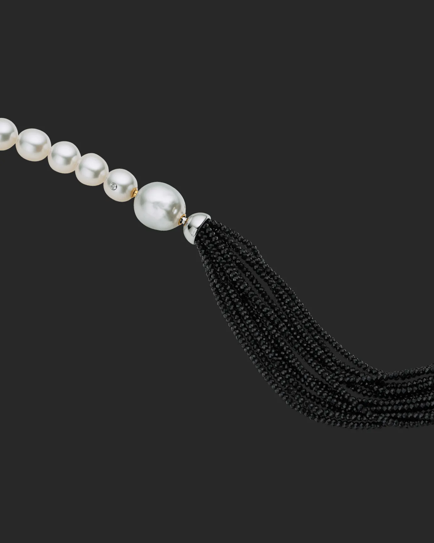 Chains, Charms & Accessories^Paspaley Cascade Necklace | Black Spinel and White Gold WhiteGold