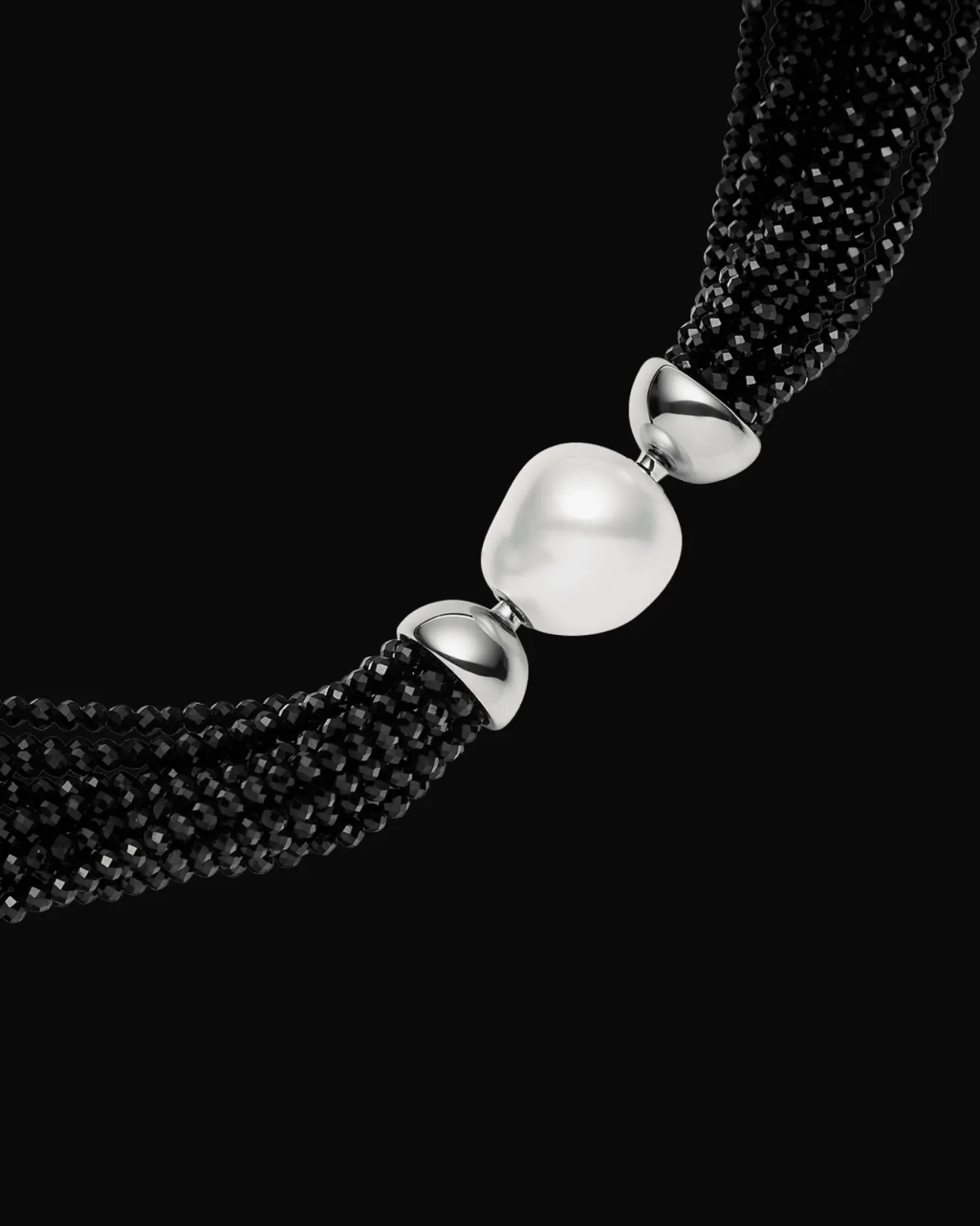 Chains, Charms & Accessories^Paspaley Cascade Necklace | Black Spinel and White Gold WhiteGold