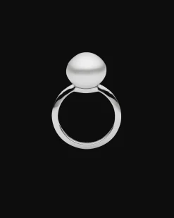 Rings^Paspaley Classic Pearl Ring | 11mm Button Pearl, Diamonds, and White Gold WhiteGold