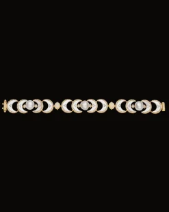 Bracelets^Paspaley Crescent Moon Pearl Bracelet | 9mm Keshi Pearls, White Opals, and Yellow Gold YellowGold
