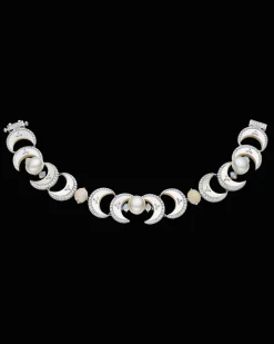 Bracelets^Paspaley Crescent Moon Pearl Bracelet | 9mm Keshi Pearls, White Opals, and White Gold WhiteGold
