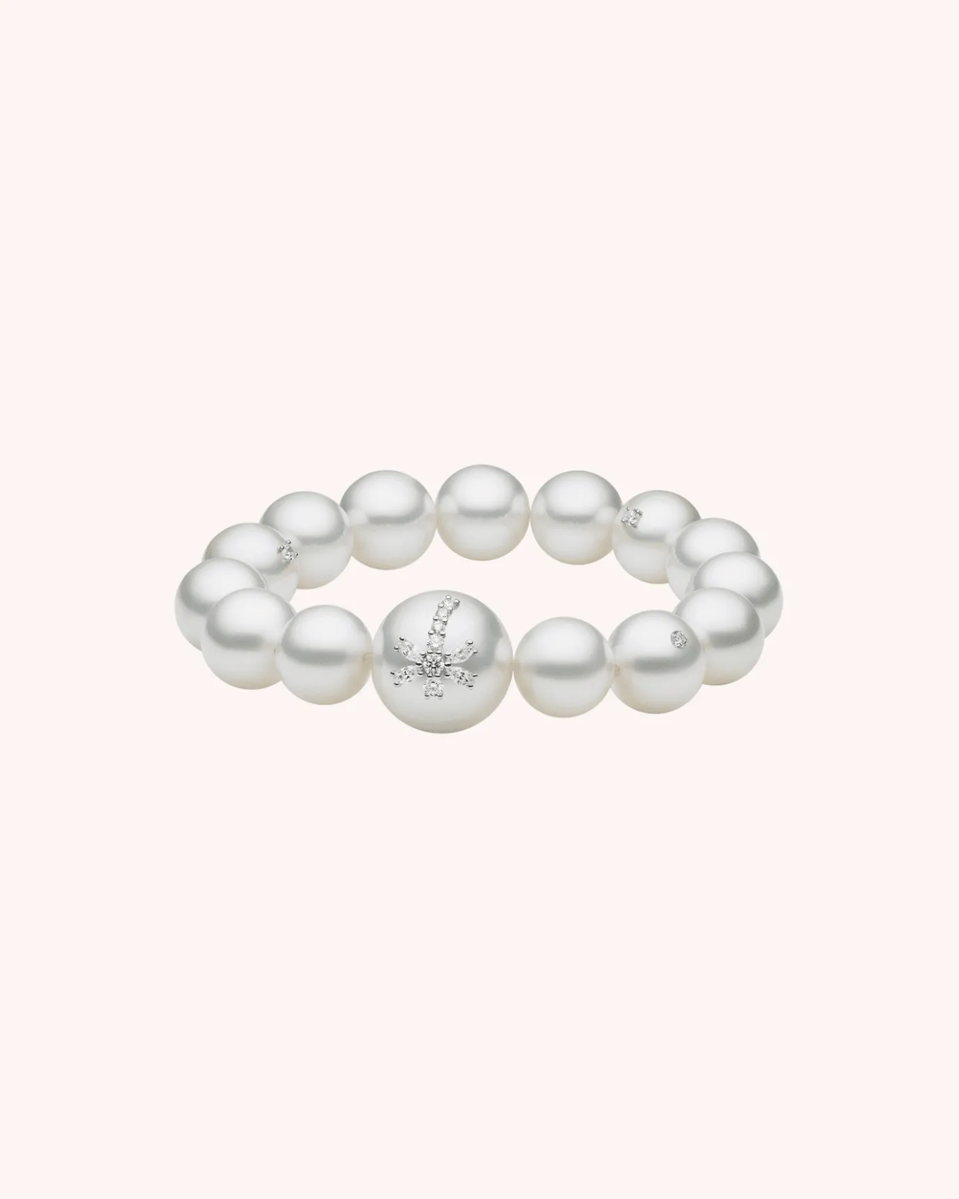 Strand Necklaces & Bracelets | Bracelets^Paspaley Diamond Dragonfly Pearl Bracelet | 12-17mm Round Pearls and Diamonds Platinum