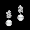 Earrings & Studs^Paspaley Diamond Dragonfly Pearl Earrings | 14mm Round Pearls and Diamonds Platinum