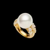 Rings^Paspaley Diamond Dragonfly Pearl Ring | 15mm Round Pearl, Diamonds, and Yellow Gold YellowGold