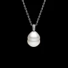 Necklaces & Pendants^Paspaley Diamond Keel Edge Pearl Pendant | 12mm Circle Pearl, Diamonds, and White Gold WhiteGold