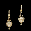 Earrings & Studs^Paspaley Diamond Lavalier Pearl Earrings | 12mm Button Pearls, Diamonds, and Yellow Gold
