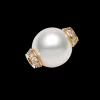 Clasps & Brooches^Paspaley Diamond Rondelle Pearl Clasp | 13mm Round Pearl, Diamonds, and Yellow Gold YellowGold