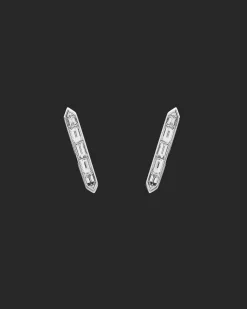 Earrings & Studs^Paspaley Diamond Sea Buoy and Bollard Stud Pearl Earrings | 12mm Semi-Round Pearls, Diamonds and White Gold WhiteGold