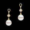 Chains, Charms & Accessories | Earrings & Studs^Paspaley Diamond Sea Buoy Pearl Earring Enhancers | 12mm Semi-Round Pearl, Diamonds and Yellow Gold YellowGold
