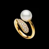 Rings^Paspaley Diamond Touchstone Pearl Ring | 9mm Oval Pearl, Diamonds, and Yellow Gold YellowGold