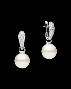 Earrings & Studs^Paspaley Diamond Touchstone Pearls My Way Earrings | 12mm Round Pearls, Diamonds and White Gold WhiteGold