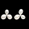 Earrings & Studs^Paspaley Diamond Triple Keshi Pearl Stud Earrings | 7-9mm Keshi Pearls, Diamonds, and Platinum