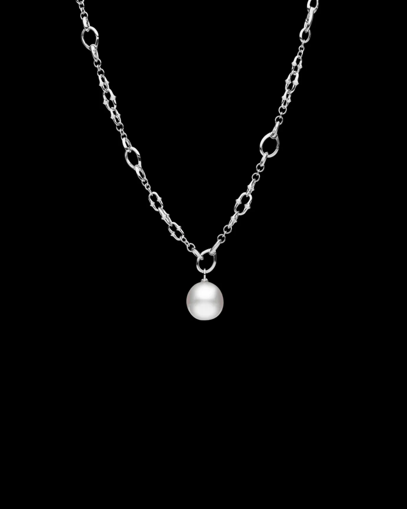 Necklaces & Pendants^Paspaley Dive Chain Pearl Charm Necklace | 13mm Oval Pearl and White Gold WhiteGold