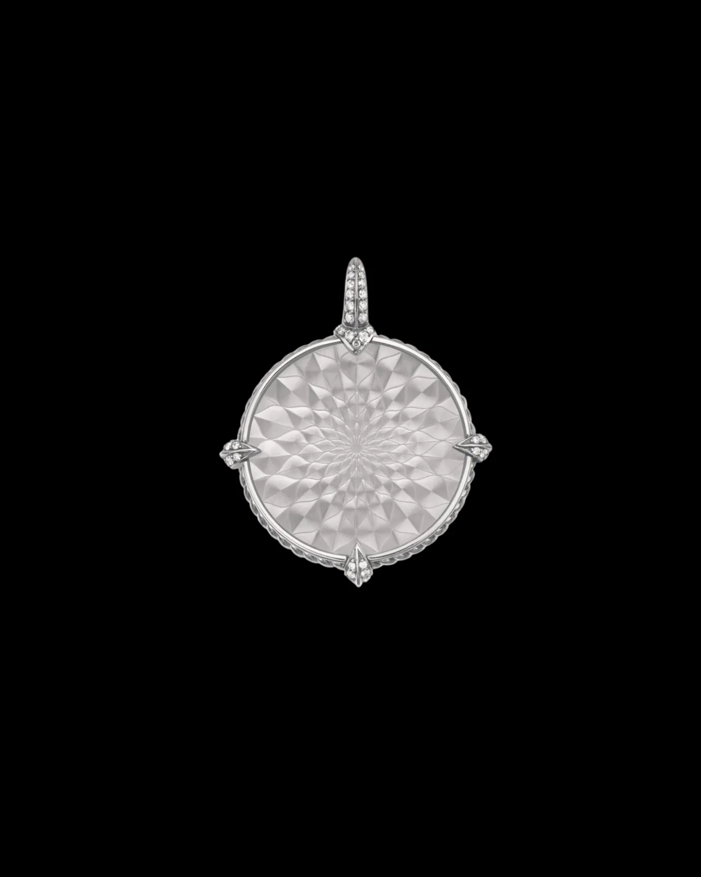 Chains, Charms & Accessories^Paspaley Dolphin Coin Charm | Mother of Pearl, Diamonds, and White Gold WhiteGold
