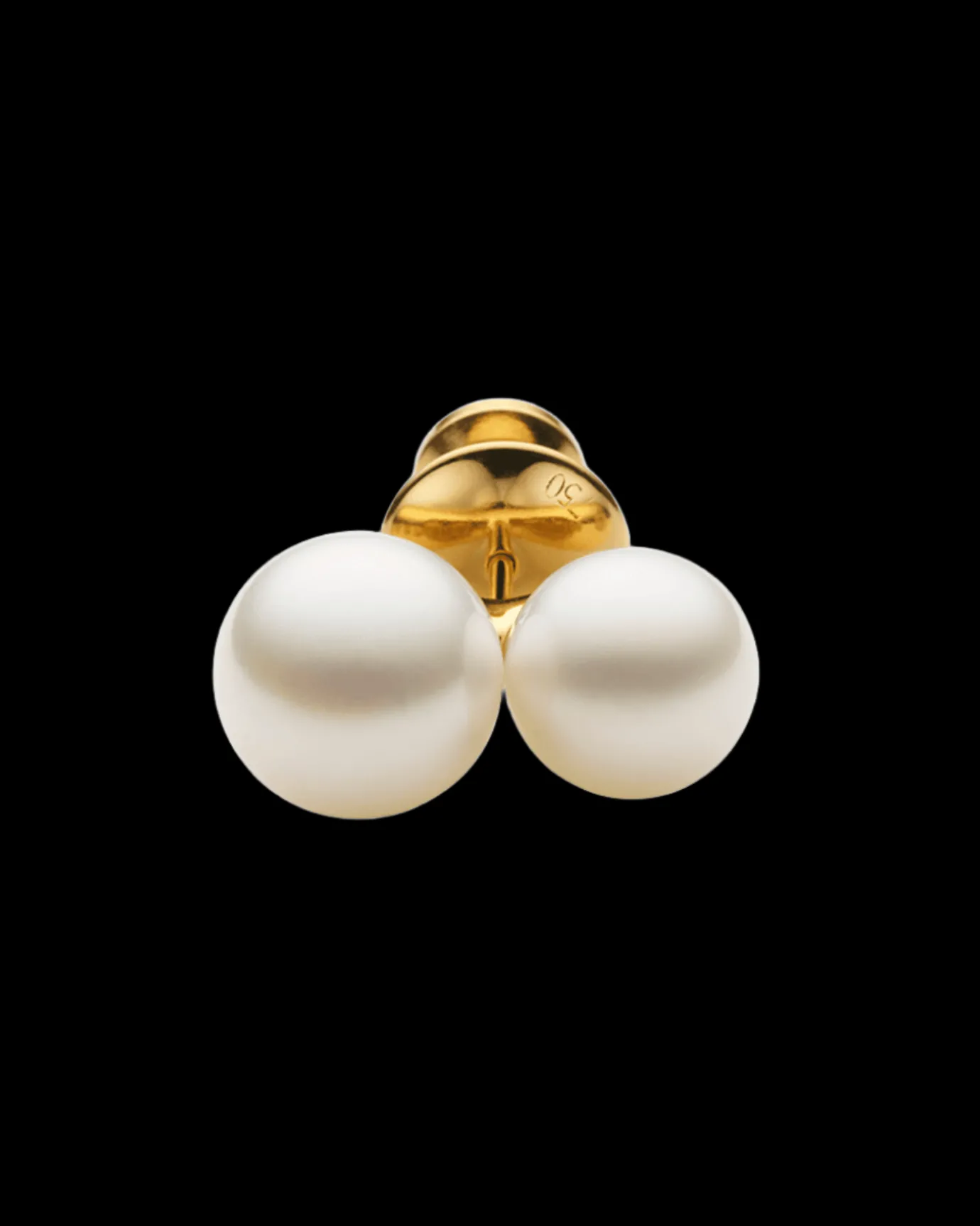 Chains, Charms & Accessories^Paspaley Double Pearl Lapel Pin | 9mm Keshi Pearl, 12mm Button Pearl, and Yellow Gold YellowGold