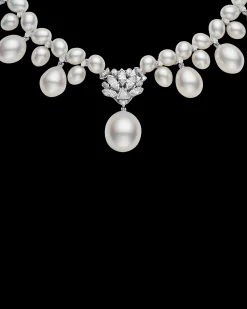 Necklaces & Pendants^Paspaley Drop Pearl Collier | 7-15mm Pearls, Diamonds, and Platinum