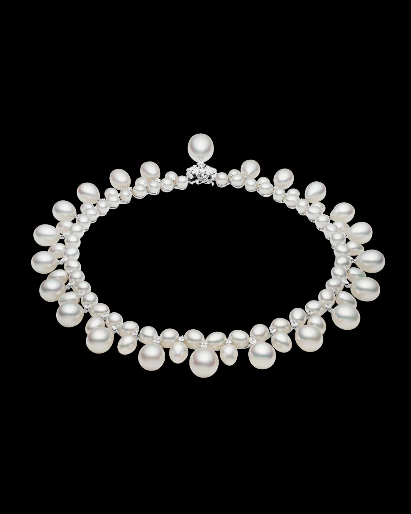 Necklaces & Pendants^Paspaley Drop Pearl Collier | 7-15mm Pearls, Diamonds, and Platinum