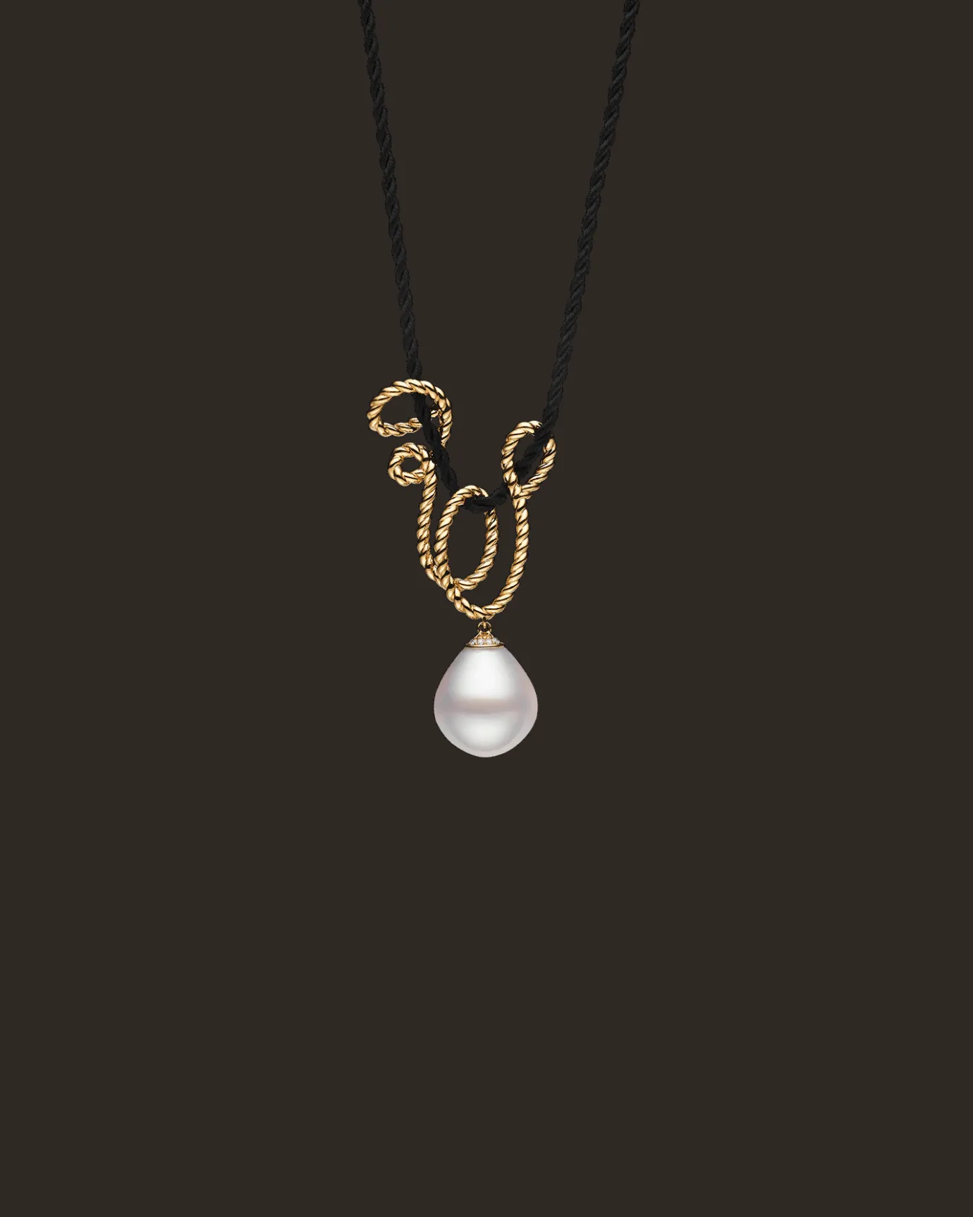 Necklaces & Pendants^Paspaley Entwined Rope Pearl Pendant | 16mm Oval Pearl and Yellow Gold YellowGold