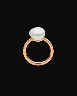 Rings^Paspaley Eternity Pearl Ring | 10mm Keshi Pearl, Diamonds, and Rose Gold RoseGold