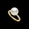 Rings^Paspaley Eternity Pearl Ring | 10mm Round Pearl, Diamonds, and Yellow Gold YellowGold