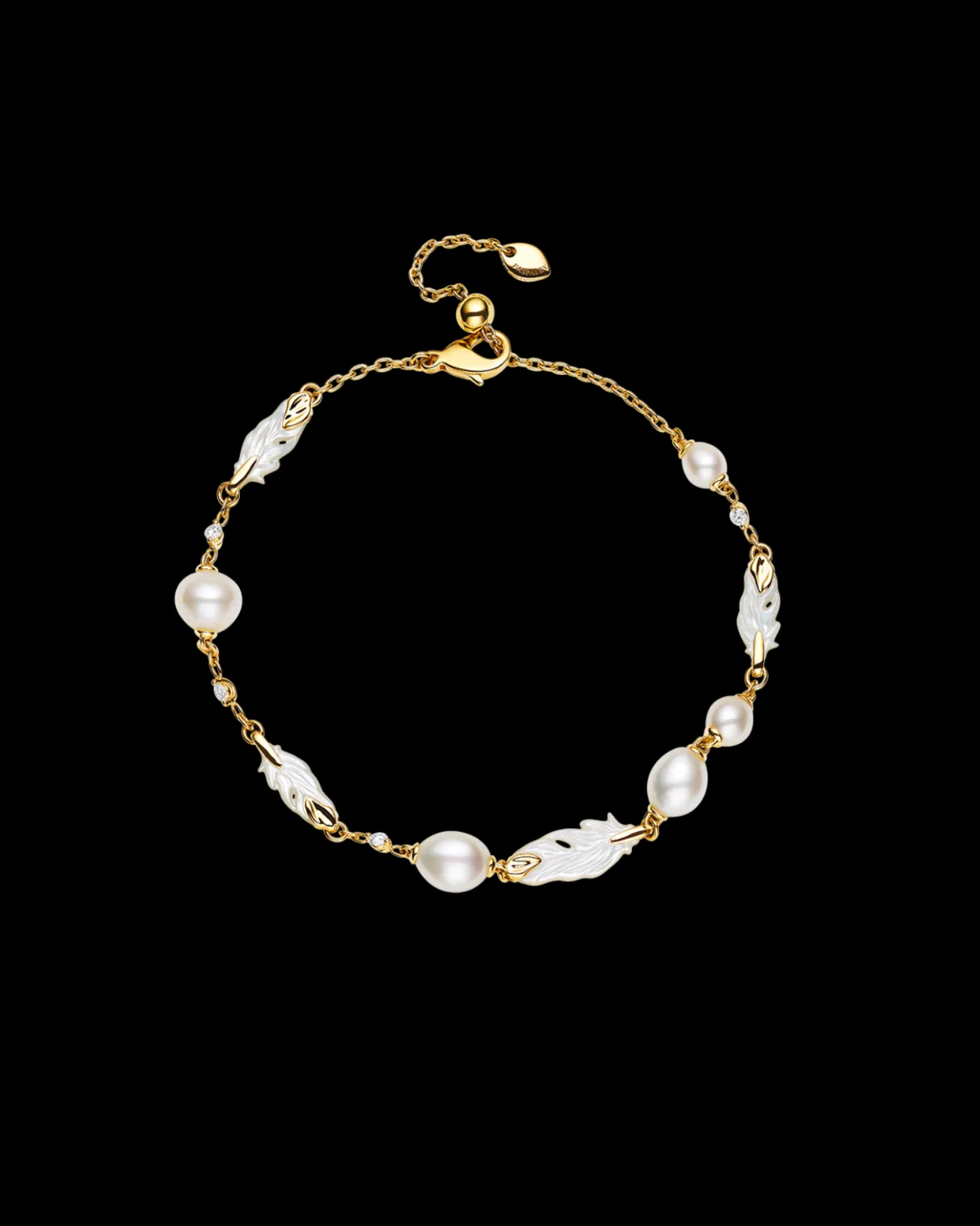 Bracelets^Paspaley Feather Pearl Bracelet | Keshi Pearls, Diamonds, and Yellow Gold YellowGold