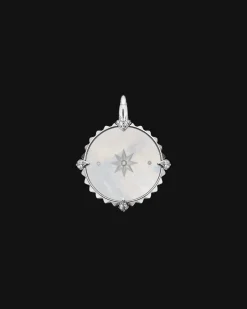 Chains, Charms & Accessories^Paspaley Gemini Coin Charm | Mother of Pearl, Diamonds, and White Gold WhiteGold
