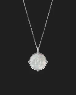 Chains, Charms & Accessories^Paspaley Gemini Coin Charm | Mother of Pearl, Diamonds, and White Gold WhiteGold