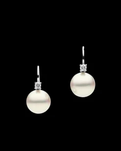 Earrings & Studs^Paspaley Grace Pearl Earrings | 11mm Round Pearls, Diamonds, and White Gold WhiteGold