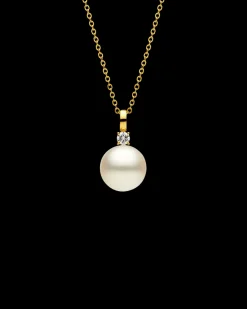 Necklaces & Pendants^Paspaley Grace Pearl Pendant | 12mm Round Pearl, Diamond, and Yellow Gold YellowGold