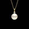 Necklaces & Pendants^Paspaley Grace Pearl Pendant | 14mm Round Pearl, Diamond, and Yellow Gold YellowGold