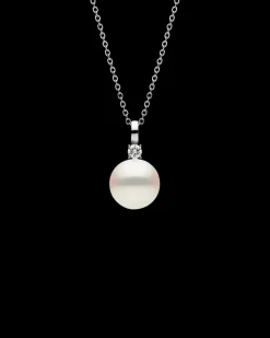 Necklaces & Pendants^Paspaley Grace Pearl Pendant | 12mm Semi-Round Pearl, Diamond and White Gold WhiteGold