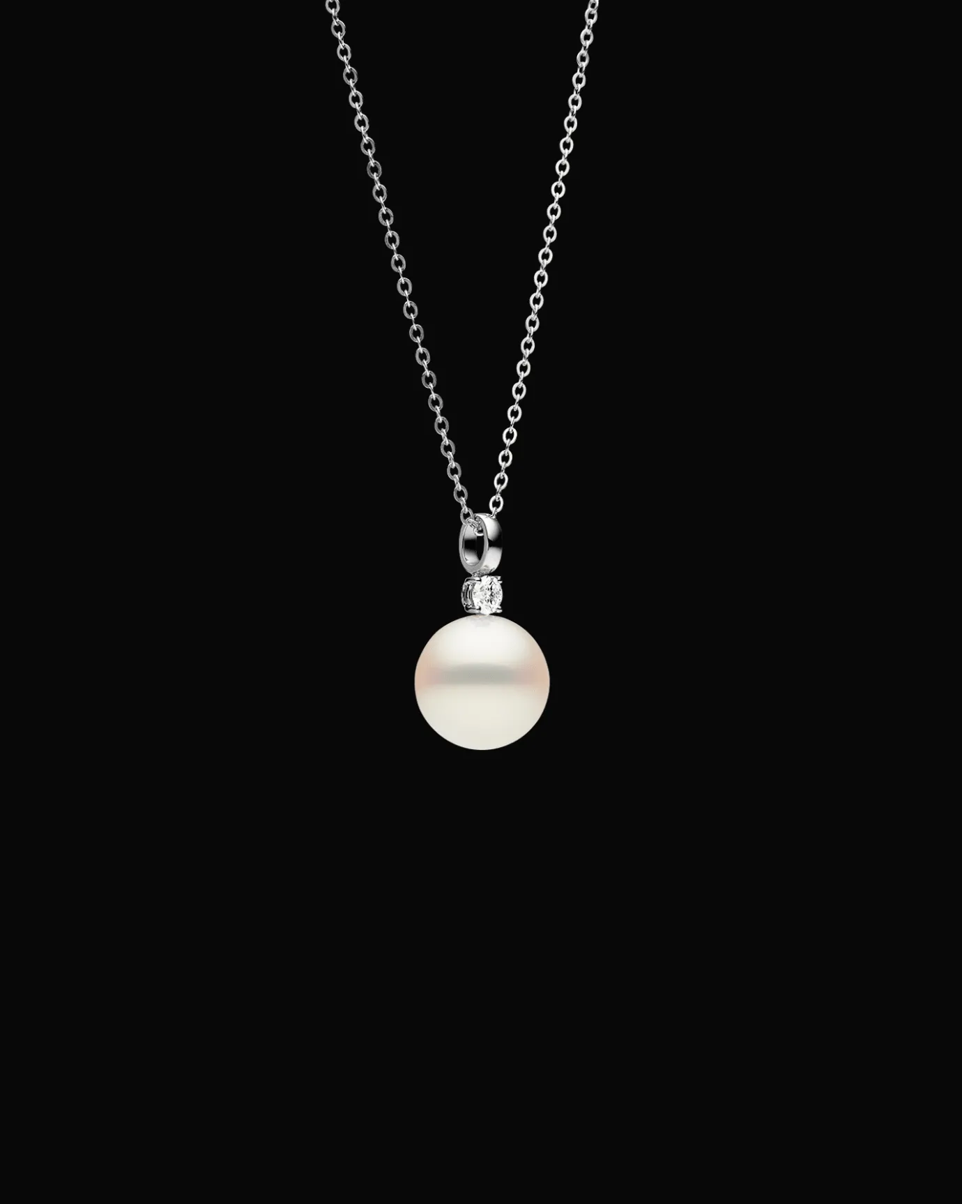 Necklaces & Pendants^Paspaley Grace Pearl Pendant | 12mm Semi-Round Pearl, Diamond and White Gold WhiteGold