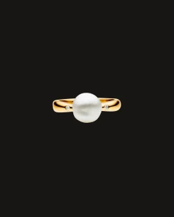 Rings^Paspaley Julia Pearl Ring | 9mm Keshi Pearl, Diamonds, and Yellow Gold YellowGold