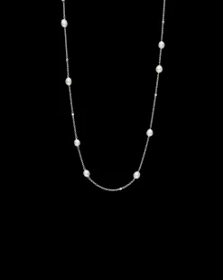 Necklaces & Pendants^Paspaley Keshi Pearl Long Chain Necklace | 5mm Keshi Pearls, Diamonds, and White Gold WhiteGold