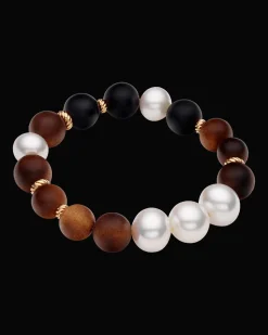 Bracelets^Paspaley Kimberley Golden Dusk Pearl Bracelet | 11-14mm Pearls, Sandalwood, and Yellow Gold YellowGold