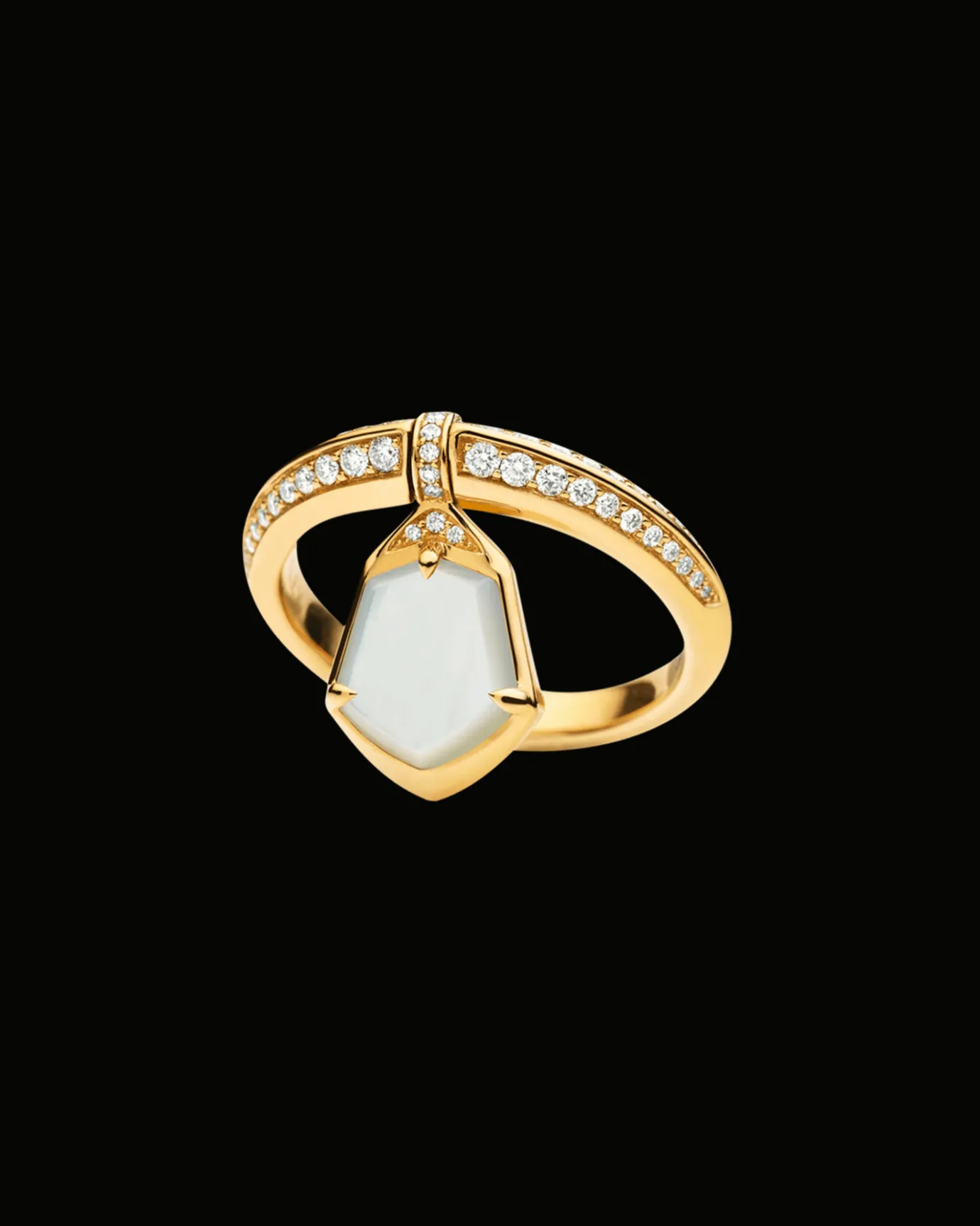 Rings^Paspaley Lapis Megisti Flip Ring | Mother of Pearl, Lapis, and Yellow Gold YellowGold