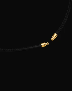 Chains, Charms & Accessories^Paspaley Leather Necklace | Leather and Yellow Gold YellowGold