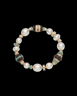 Bracelets^Paspaley Lugger Wood Pearl Bracelet | 8-11mm Pearls, Turquoise, and Yellow Gold YellowGold