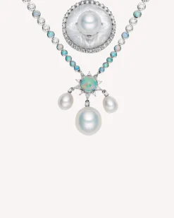 Necklaces & Pendants^Paspaley Lunar Eclipse Pearl Necklace | 9-13mm Pearls, Rock Crystals, and White Gold WhiteGold