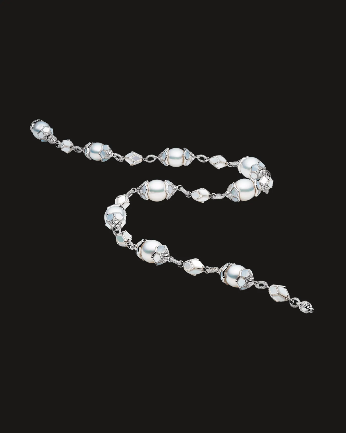 Necklaces & Pendants^Paspaley Megisti Pearl Necklace | 12mm Oval Pearls, Diamonds, and White Gold WhiteGold