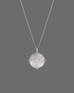 Chains, Charms & Accessories^Paspaley Mermaid Coin Charm | Mother of Pearl, Diamonds, and White Gold WhiteGold